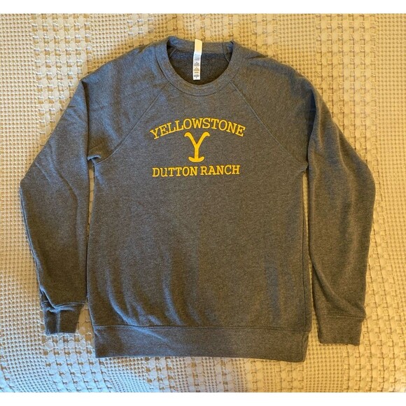 Yellowstone John Dutton Ranch Sweatshirt Pullover Grey Size Small Rip Beth Casey - Picture 2 of 9